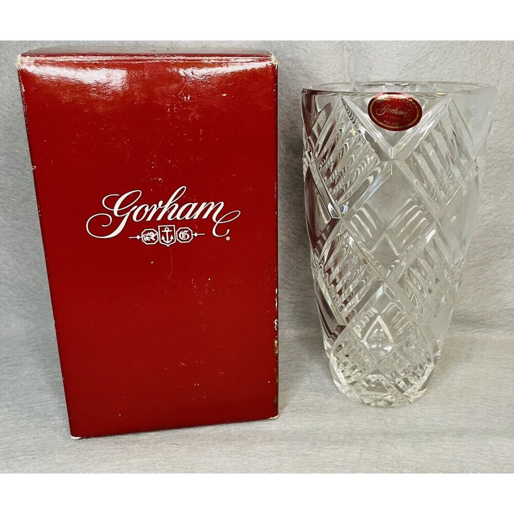 Gorham Northridge C7001 Lead Crystal 10" Vase
